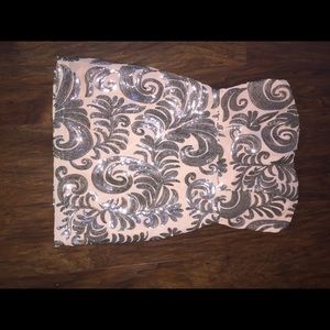 Strapless pink and gray forever 21 party dress